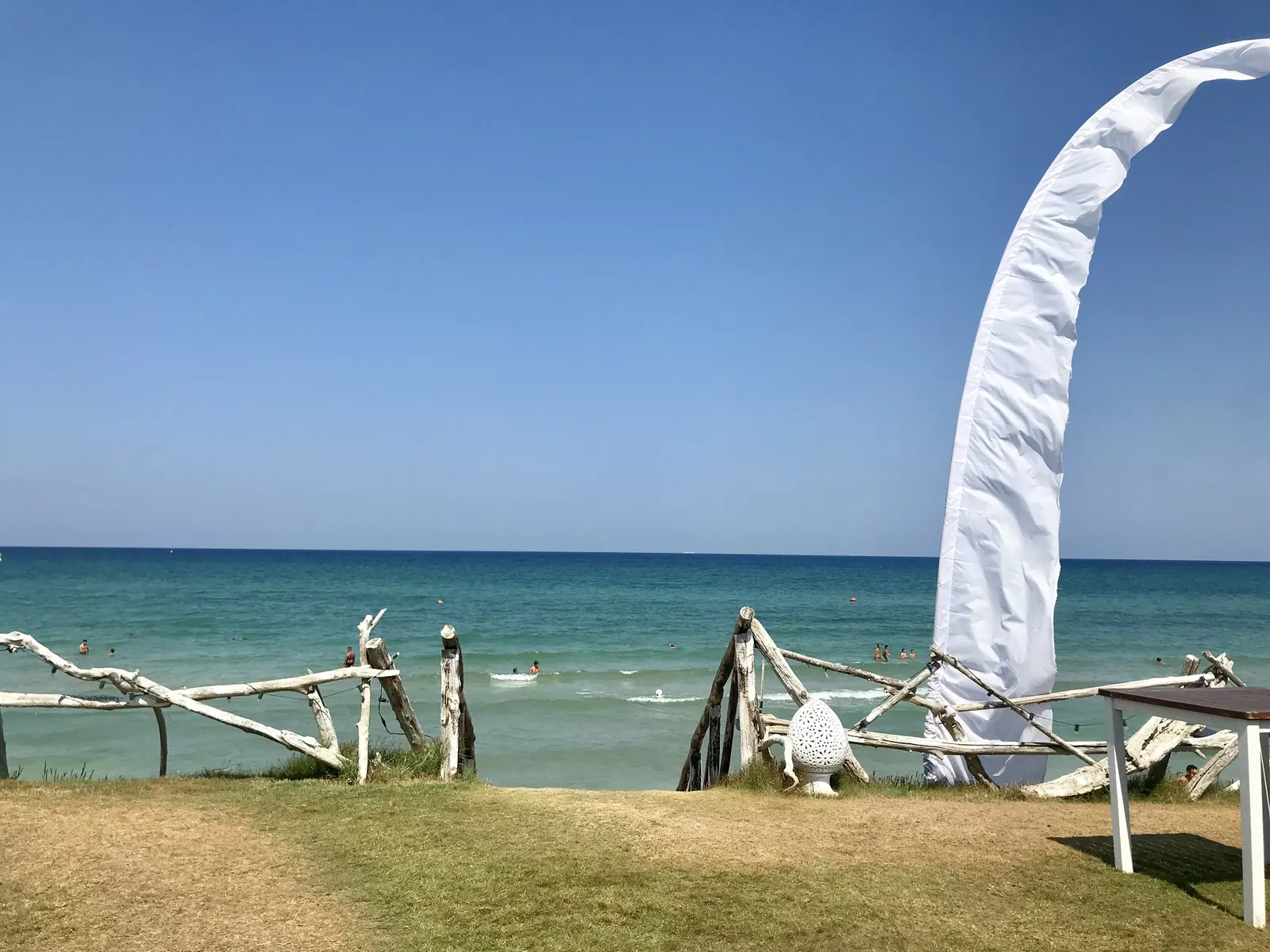 Beach club by the sea near Ostuni