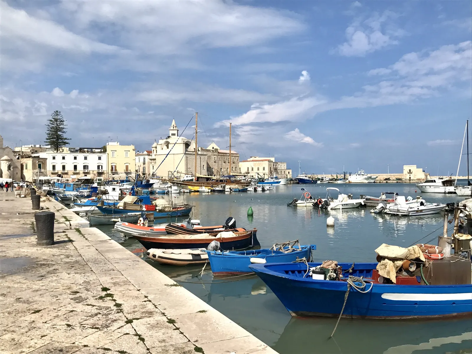 Fishing boats in a harbour on the Puglian coast