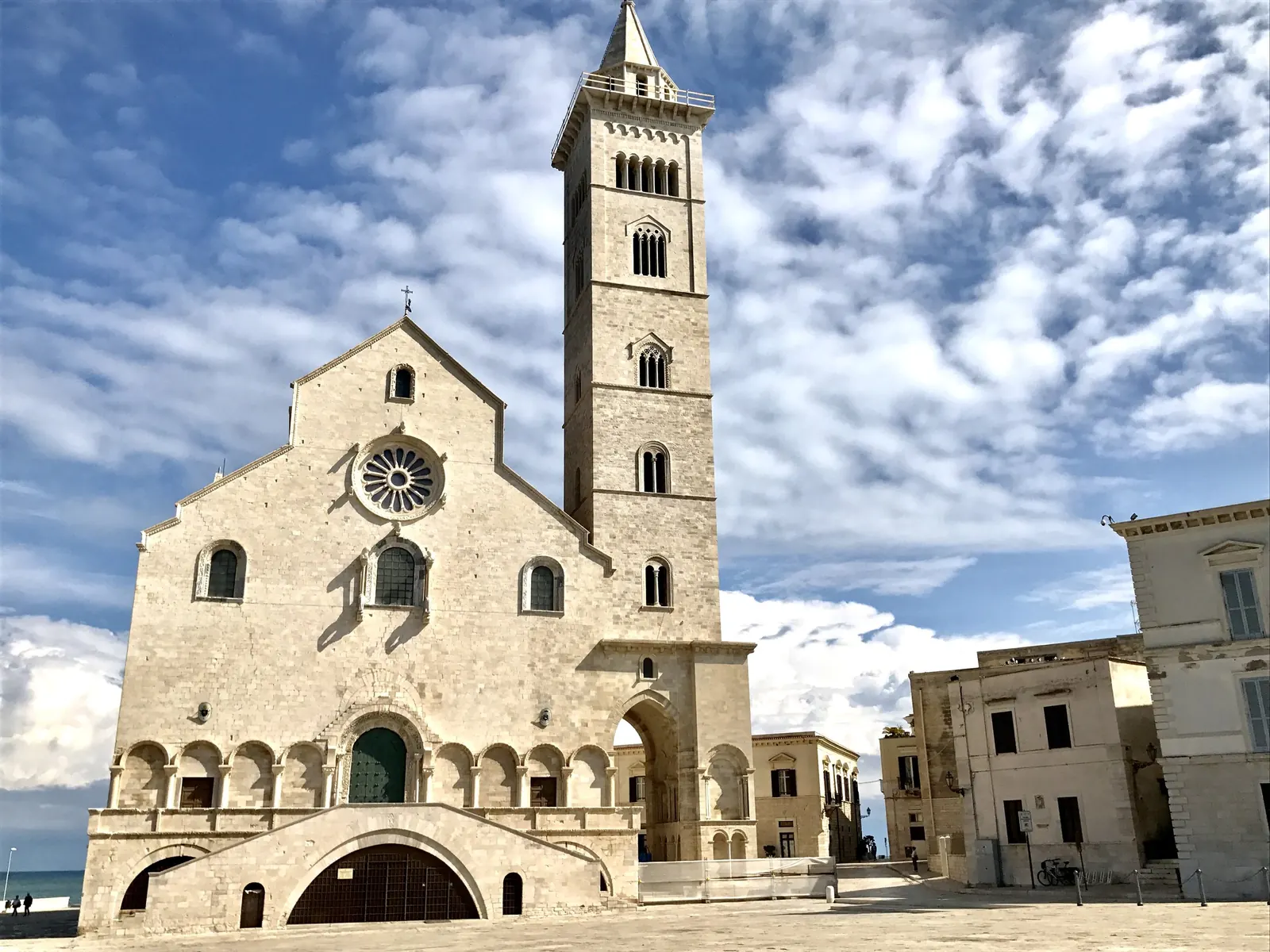 The Romanesque cathedral and bell tower at Trani